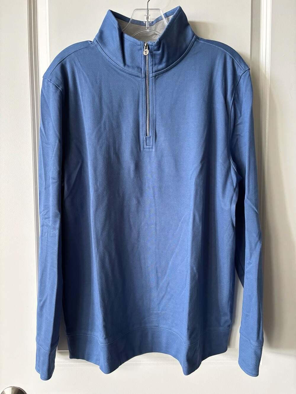 Twillory Men's Blue Performance Fabric Quarter-Zip Pullover Size L